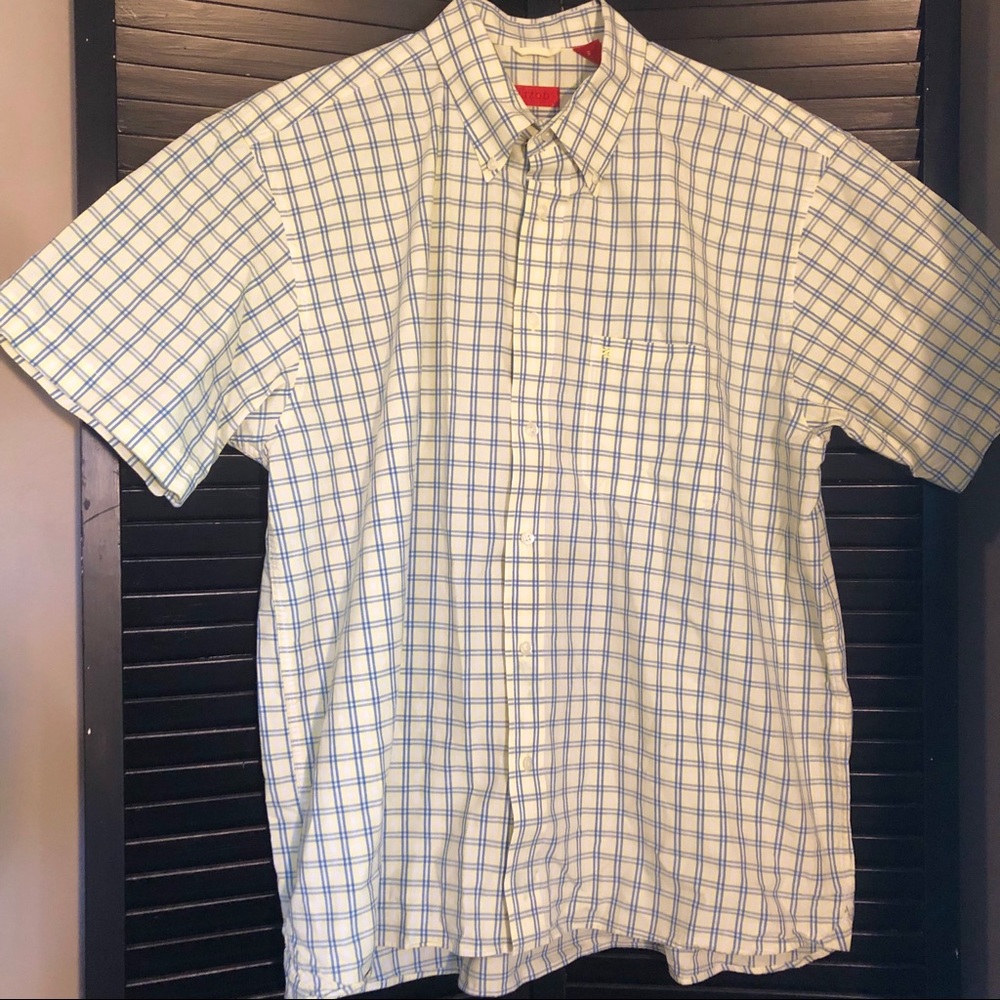 Izod | Plaid Short Sleeve Button Down Men's Shirt